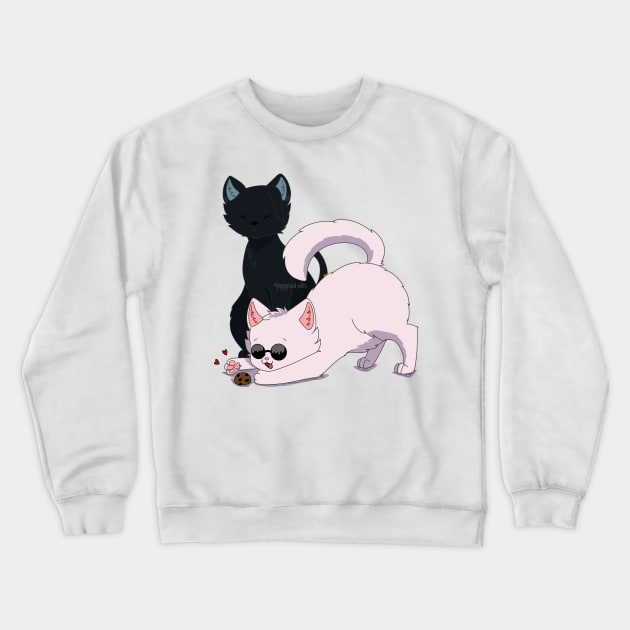 Gojo and Geto as cats Crewneck Sweatshirt by Poppyseed_edits